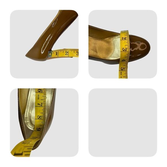 J.Crew Patent Leather Mustard Gold Heels Size 5.5 - Picture 9 of 17